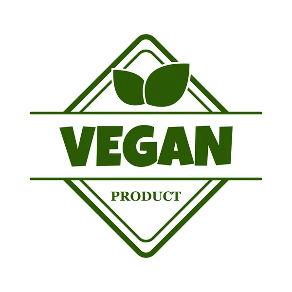 Produit Végétalien Autocollant Étiquette Badge Logo Icône Écologie Modèle Logo — Image vectorielle