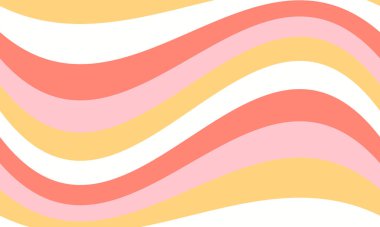 Eski moda pastel retro arka plan. Soyut gökkuşağı dalgalı arka plan 60-70-ies tarzında. Hippi estetiği.