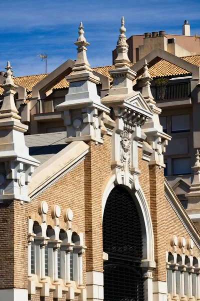 Piękna Modernistyczna Fasada Targu Veronica Murcji — Zdjęcie stockowe