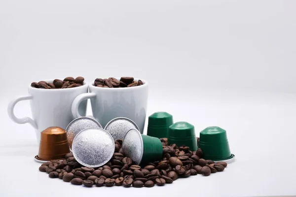 Close Coffee Capsules Cups — Stock Photo, Image