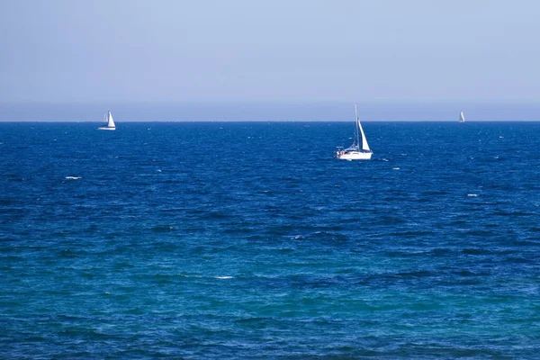 Nice Seascape Boats Going Surf Vacation Time — Stock Photo, Image