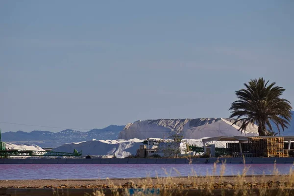 Zoutbergen Zoutindustrie Door Verdamping San Pedro Del Pinatar Murcia — Stockfoto
