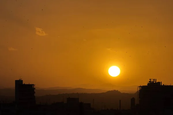 穆尔西亚美丽多彩的日落 — 图库照片