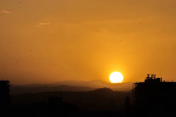 ムルシア州で美しくカラフルな夕日 — ストック写真