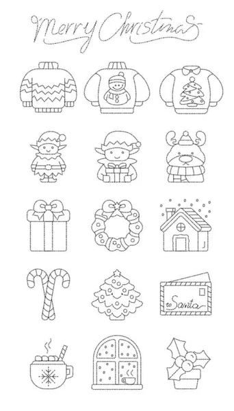 Bir dizi Noel elementi