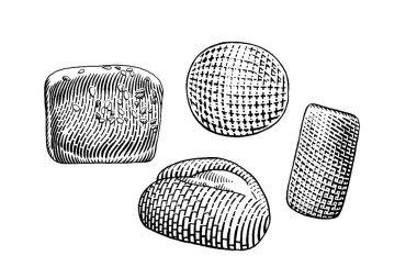 Elle çizilmiş ekmek çizimi