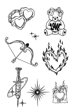 vektör dövme kümesi