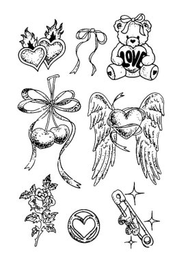 El çizimi elementleri, çizim, dövme.