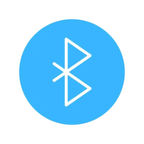 Bluetooth Icon Isolated Sign Flat Style Blue Circle Wireless Technology 로열티 프리 스톡 사진