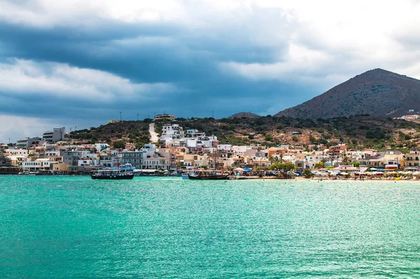 Utsikt Över Staden Elounda Kreta — Stockfoto