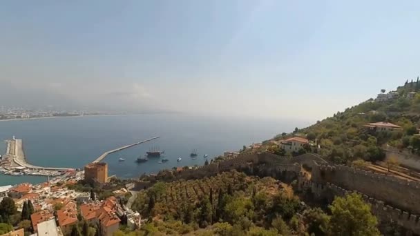 Panoramatický Výhled Město Alanya Turecko — Stock video