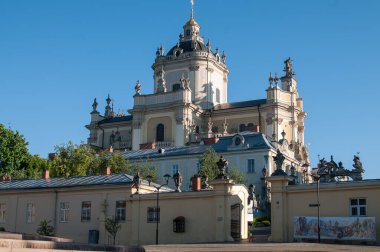 Cathedral of St. Yura in the city of Lviv. clipart