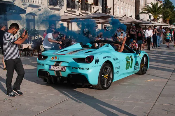 stock image Rally Gumball 3000 in Porto Montenegro, Tivat, Montenegro