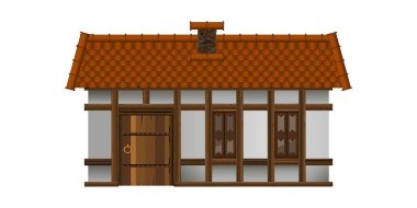 Beyaz arka planda Alman tarzında antik çerçeve.