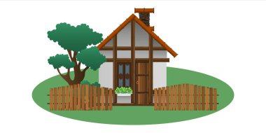 Beyaz arka planda Alman tarzında antik çerçeve.