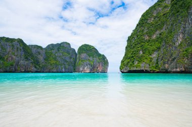 beautiful nature scenic landscape famous landmark beach Maya bay Krabi, Tourism destination Popular travel place for summer holidays vacation trip.