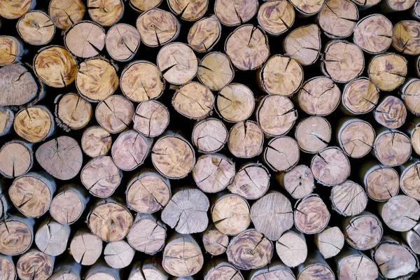 Firewood Stacked Pile Abstract Background — Stock Photo, Image