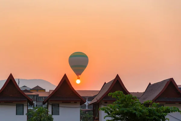 Balloon Sky Sunrise Vang Vieng Laos — Stock Photo, Image