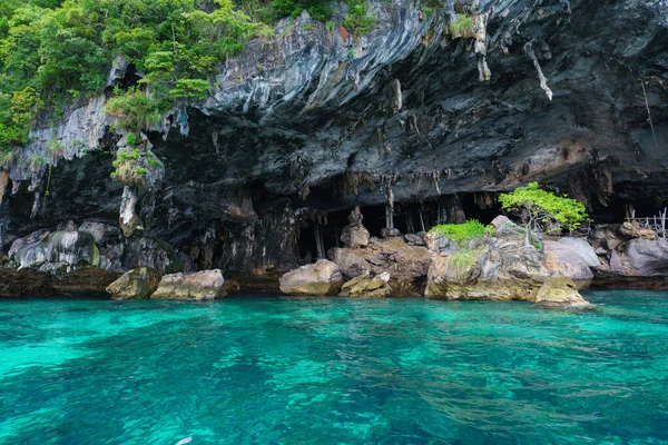 Maya Adasındaki Manzara Viking Mağarası Koh Phi Phi Adası Tayland — Stok fotoğraf
