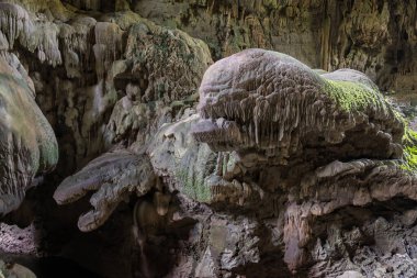 landscape of Nok Nang Aen Cave at Lam Khlong Ngu National Park, Kanchanaburi, Unseen in Thailand. clipart