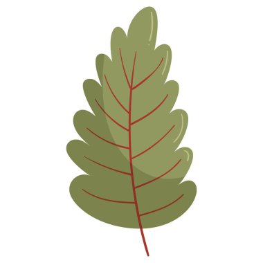 Sonbahar ormanı yeşil yaprak çizimi.