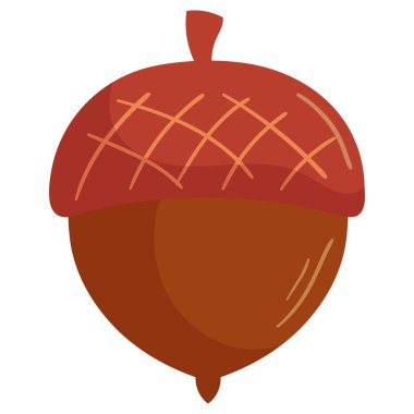 Sonbahar orman meşe palamudu çizimi. Meşe Ağacı.