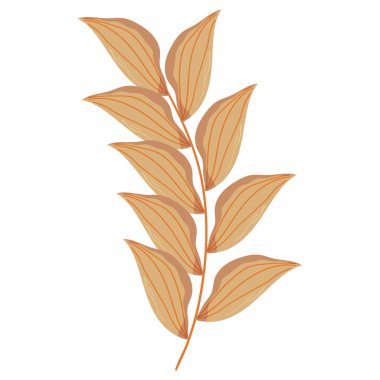 Sonbahar orman yaprağı çizimi.