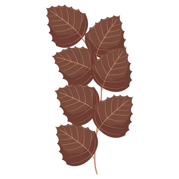 Herbst Wald Blatt Zweig Illustration — Stockvektor