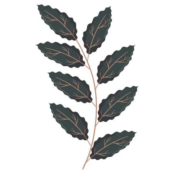 Höstskog Löv Gren Illustration — Stock vektor
