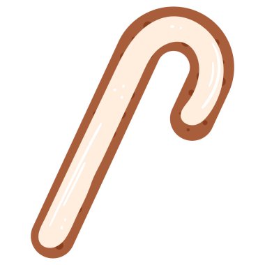 Geleneksel zencefilli kurabiye. Beyaz jöleli şeker kamışı