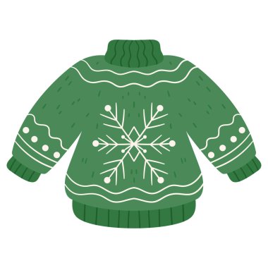 Komik kar taneli çirkin Noel süveteri