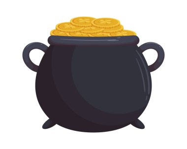 Aziz Patrick Günü Leprikon çömleği ya da altın sikkeli kazan