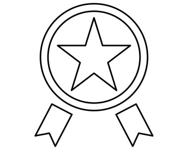 Özel sosyal yardım simgesi siyah beyaz - yıldız ödülü