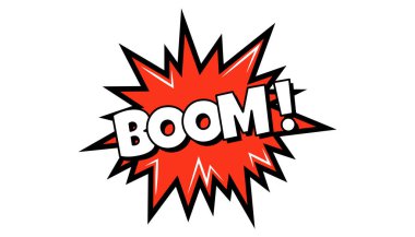 Çizgi roman balonu. Kelimesi kelimesine diyalog baloncukları gibi. Açık renkli ve siyah hatlı pop sanat ifadesi.