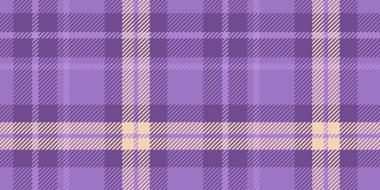 Mor ve lavanta renklerinde açık sarı röfleli kusursuz tartan deseni. Ekoseli tasarım, çizgileri ve kareleri aşarak zamansız ve zarif bir tekstil görüntüsü oluşturur.