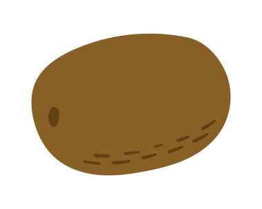 Çizgi filmdeki meyveli kivi basit bir şekilde çizilmiş. Düzenlenebilir değişken rengi