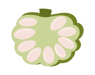 Karikatür elle çizilmiş meyveli elma ezmesi. Düzenlenebilir değişken rengi