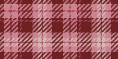 Klasik ve şık bir tekstil görüntüsü, kesişen çizgiler ve kareler içeren pembe ve kırmızı tonlarda bu kusursuz tartan deseni ile elde edilir..