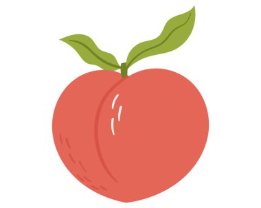 Çizgi filmdeki meyve şeftalisi gibi basit çizilmiş. Düzenlenebilir değişken rengi