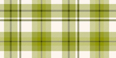 Yeşil ve beyaz tonlarında klasik ekose desenli pürüzsüz bir desen gösterilirken, bu desen kesişen çizgiler ve kareler oluşturarak geleneksel bir tartan görünümü yaratır..