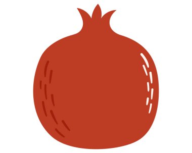 Karikatür elle çizilmiş meyve aromalı basit bir şekil. Düzenlenebilir değişken rengi