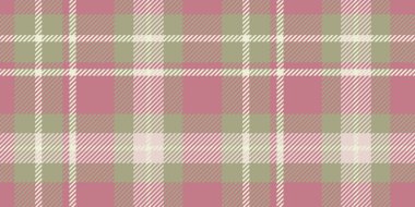 Bej, açık pembe ve zeytin yeşili, klasik kesişen çizgiler ve kareler içeren kusursuz bir tartan tasarımı..