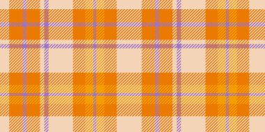 Parlak Turuncu ve Mor Ekoseli Kusursuz Desen Klasik Tekstil, Moda Tasarımı ve Canlı Dekoratif Arkaplanı