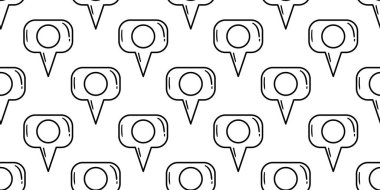 Siyah hatları çizilmiş konuşma baloncuğunun kusursuz şekli beyaz arka planda. El çizimi karalama stili. Tasarım ve yazdırma için iletişim ve navigasyon kavramı