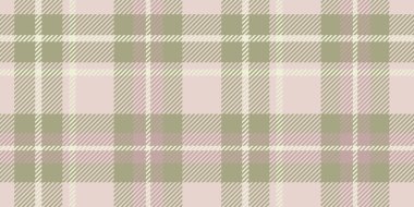 Bej, açık pembe ve zeytin yeşili renklerinde kusursuz tartan deseni. Tekstil ve arka plan için ideal..