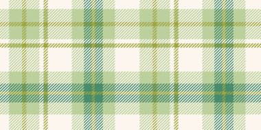 Klasik Geometrik Tasarımda Açık Krem ve Zeytin Aksanlı Kusursuz Yeşil Tartan Kalıbı