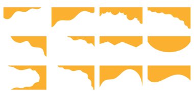 Grafik Tasarımı için Soyut Sarı Dalga Başlıkları