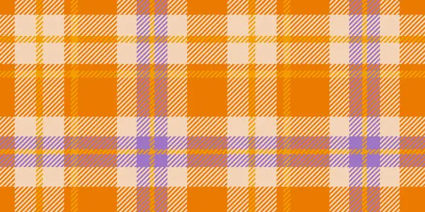Kusursuz turuncu, bej ve mor ekose desenli kalın çapraz çizgili detaylar. Arkaplan ve yazdırma için Geometrik tekstil tasarımı