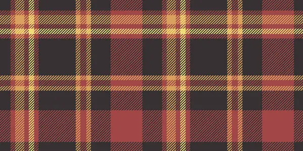 Kalın ve Klasik Tekstil Tasarımı ve Sonbahar Temalı Dekoratif Arkaplanda Kusursuz Siyah, Kırmızı ve Sarı Ekoseli Kalıp