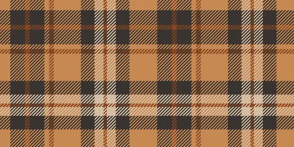 Sonbahar Tekstil ve Dekoratif Arkaplanda Klasik Damalı Tasarım 'da Krem ve Kahverengi Aksanlı Kusursuz Turuncu ve Siyah Ekoseli Kalıp